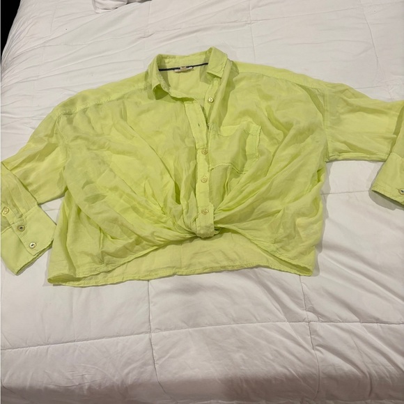 Pilcro Light Green Button-Up Shirt - Picture 1 of 7